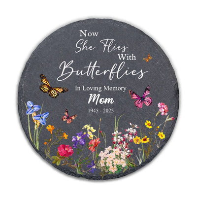 Gone From Sight, In Every Flower - Personalized Memorial Stone, In Loving Memory Gift, Sympathy Gift Loss Of Mom Grandma Dad