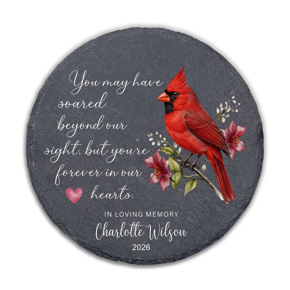 You're Forever In Our Hearts - Personalized Memorial Stone,  In Loving Memory Gift, Bereavement Gift