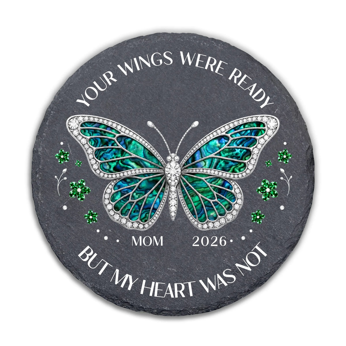 Your Wings Were Ready But My Heart Was Not- Personalized Memorial Stone, Memorial Gift