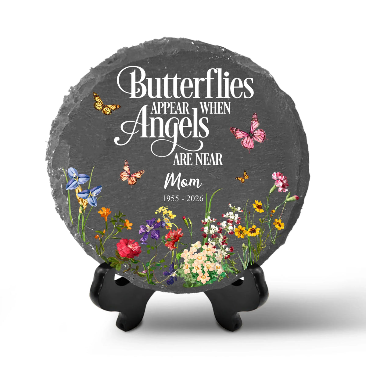 Butterflies Appear When Angels Are Near- Personalized Memorial Stone, Memorial Gift