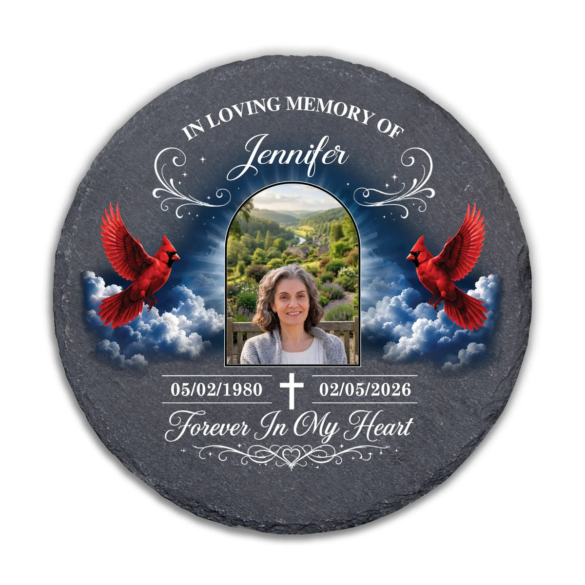 An Angel In Heaven, A Guardian By Our Side - Personalized Memorial Stone, Memorial Gift For Loss Of Loved One, In Loving Memory Gift