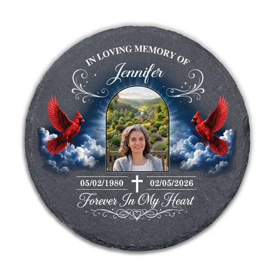 An Angel In Heaven, A Guardian By Our Side - Personalized Memorial Stone, Memorial Gift For Loss Of Loved One, In Loving Memory Gift