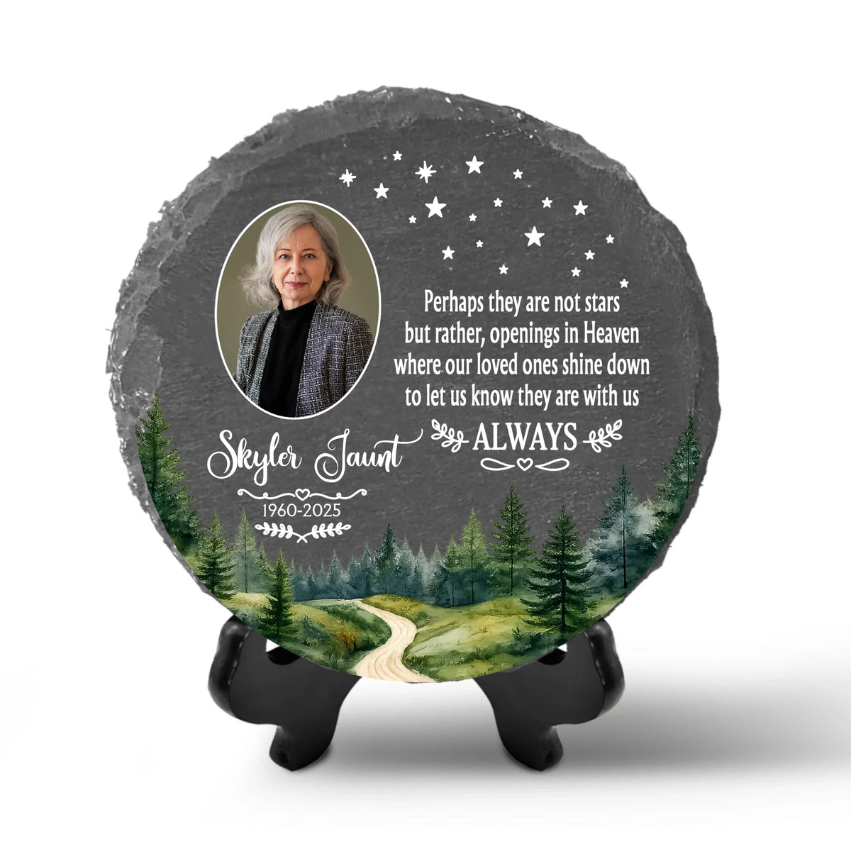Where Our Loved Ones Shine Down - Personalized Stone, Custom Perhaps They Are Not Stars Garden Stone