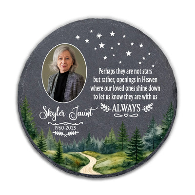 Where Our Loved Ones Shine Down - Personalized Stone, Custom Perhaps They Are Not Stars Garden Stone