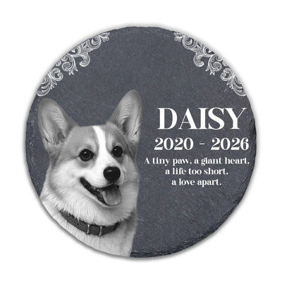 Your Paw Prints Always In My Heart - Personalized Memorial Stone, Gift For Loss Of Pet, Memorial Pet Gift