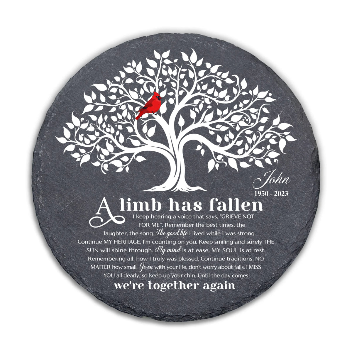 A Limb Has Fallen From The Family Tree - Personalized Garden Stone
