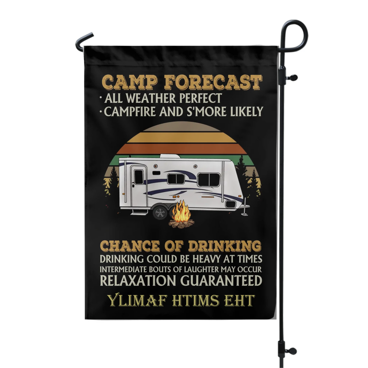 Camp Forecast All Weather Perfect Campfire And S'more Likely - Personalized Camping Flag, Gift For Camping Lovers