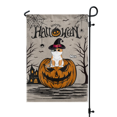 Happy Halloween - Personalized Garden Flag, Gift For Halloween