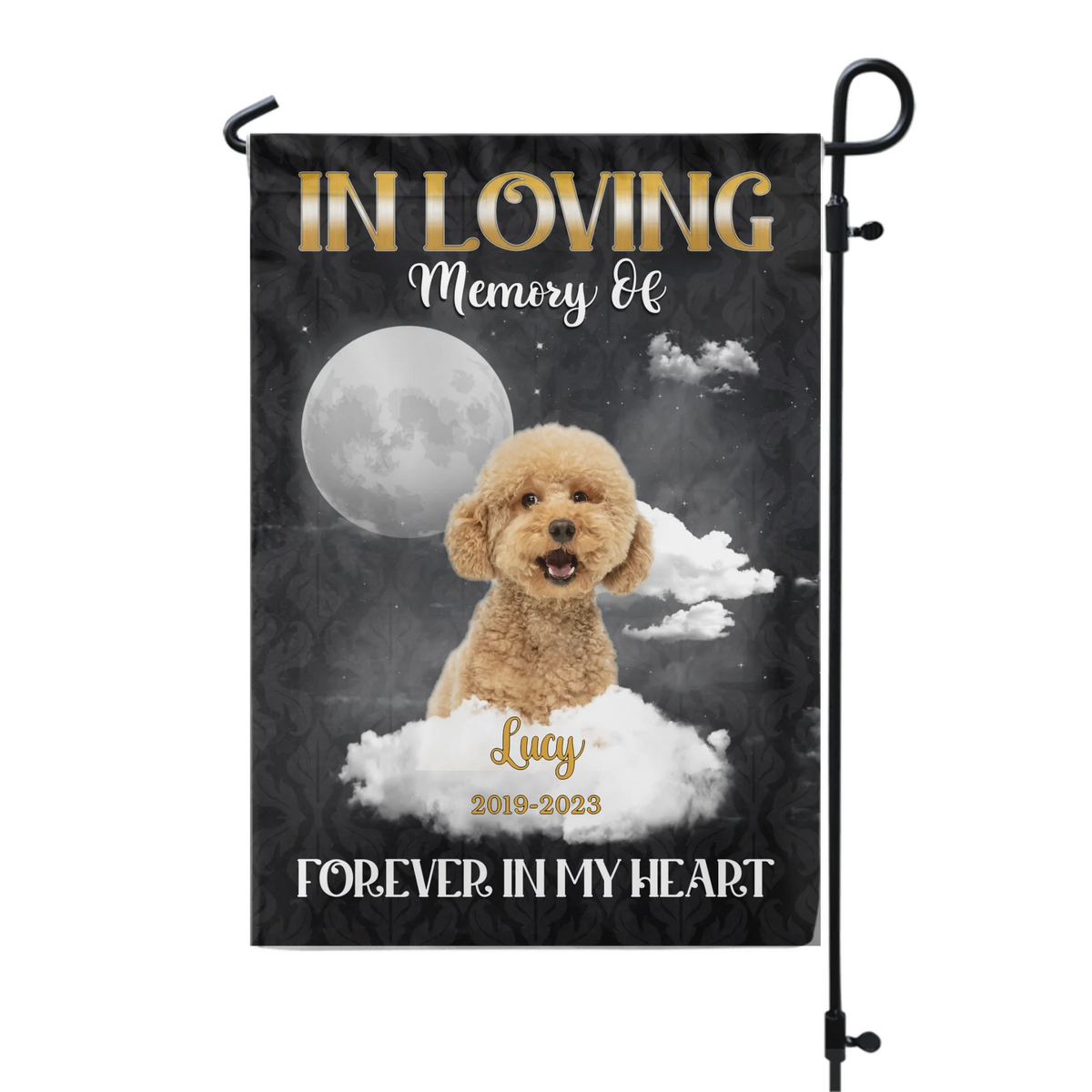 In Loving Memory Of - Personalized Garden Flag, Memorial Gift