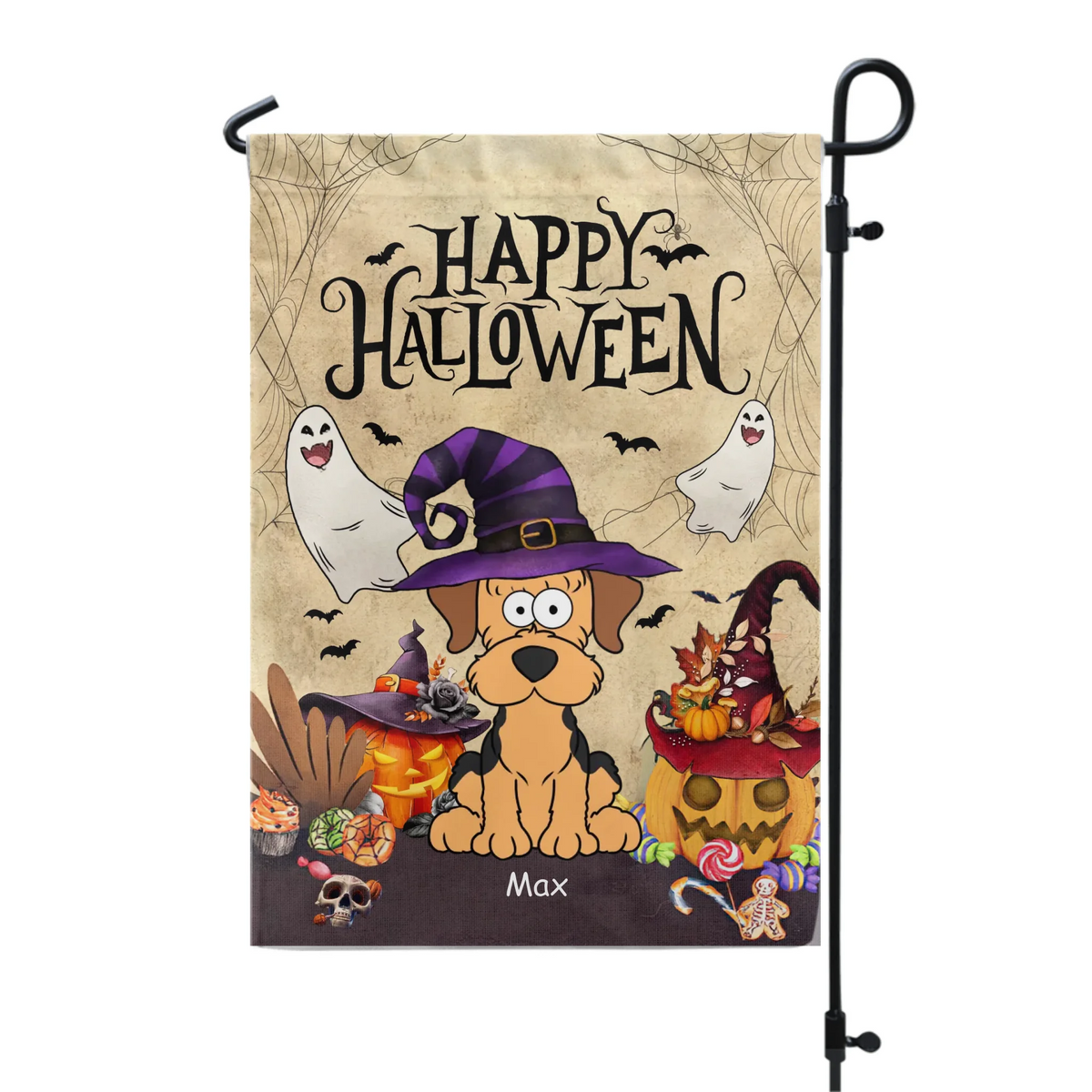 Happy Halloween - Personalized Garden Flag, Gift For Halloween &amp; Thanksgiving