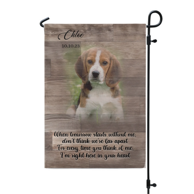 When Tomorrow Starts Without Me - Personalized Garden Flag, Memorial Gift - GF141