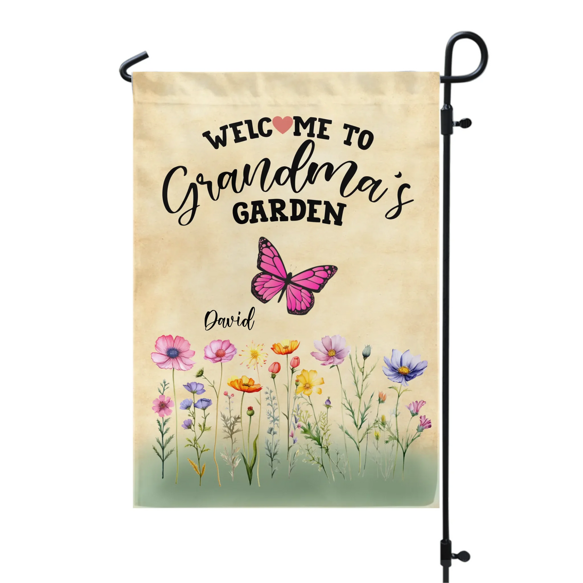 Welcome To Grandma’s Garden - Personalized Garden Flag, Gift For Grandma - GF183