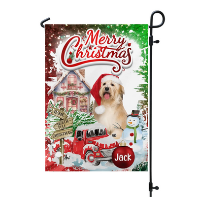 Pet Merry Christmas - Personalized Garden Flag, Christmas Gift For Pet Lovers - GF459AN