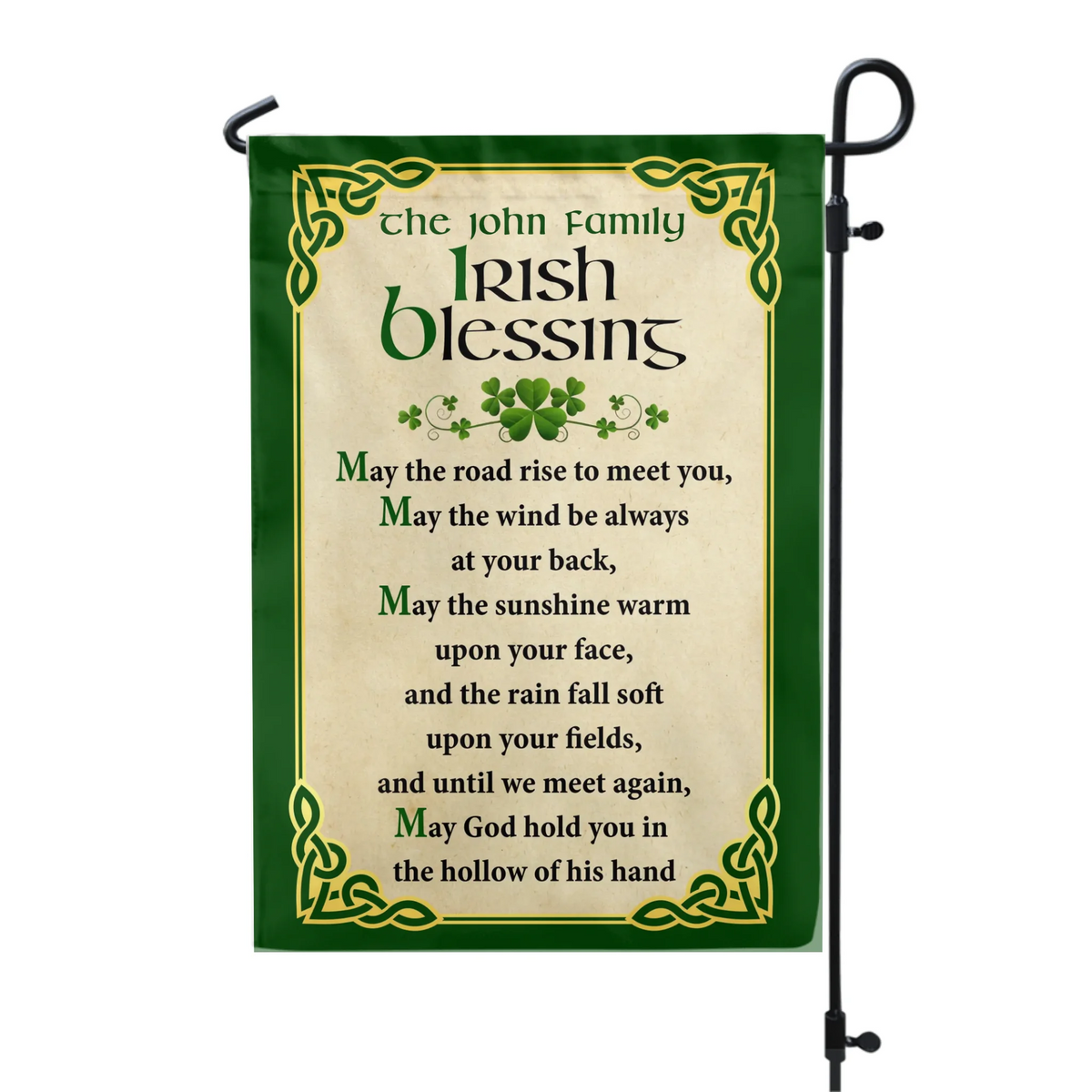 Irish Blessing - Personalized Garden Flag, Irish Blessing Family, St. Patrick's Day - GF655AN