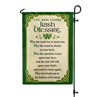 Irish Blessing - Personalized Garden Flag, Irish Blessing Family, St. Patrick's Day - GF655AN