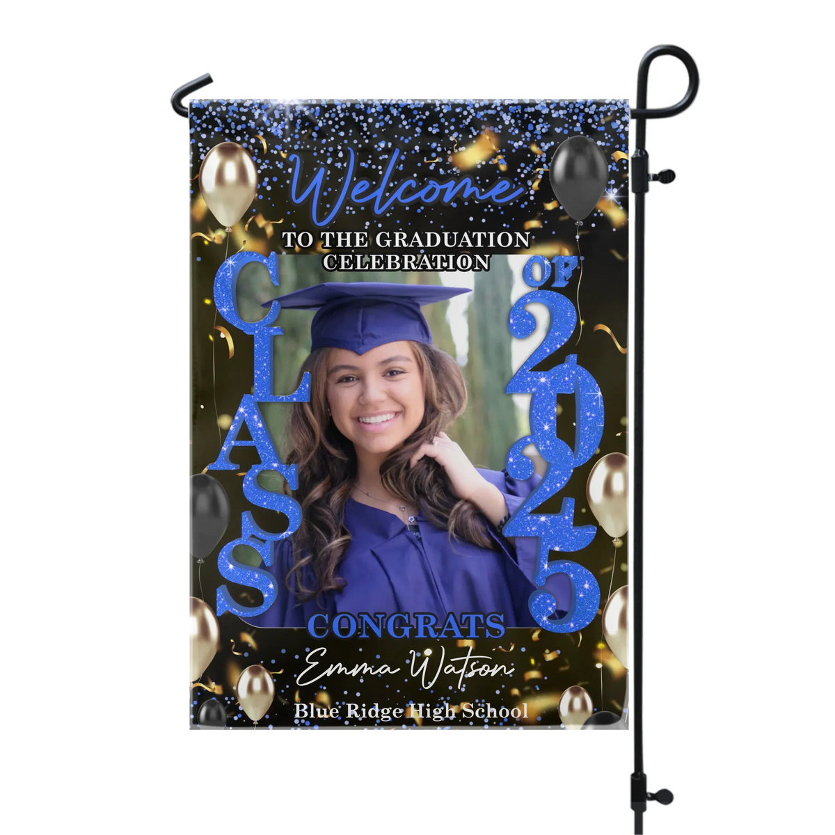 Welcome To The Graduation Celebration - Personalized Garden Flag, Graduation Party Decor