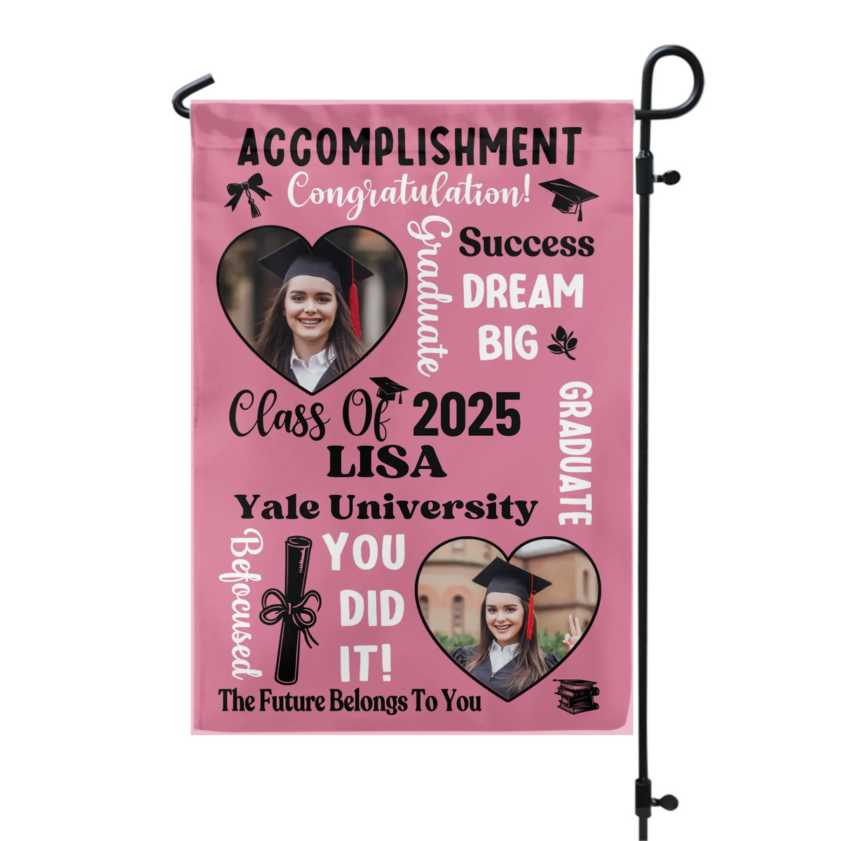 The Future Belongs To You - Personalized Garden Flag, Gift For Graduate