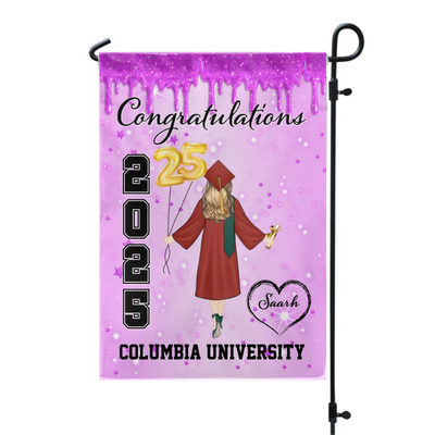 Congratulations 2025 Graduate - Personalized Garden Flag, Grad Party Decoration