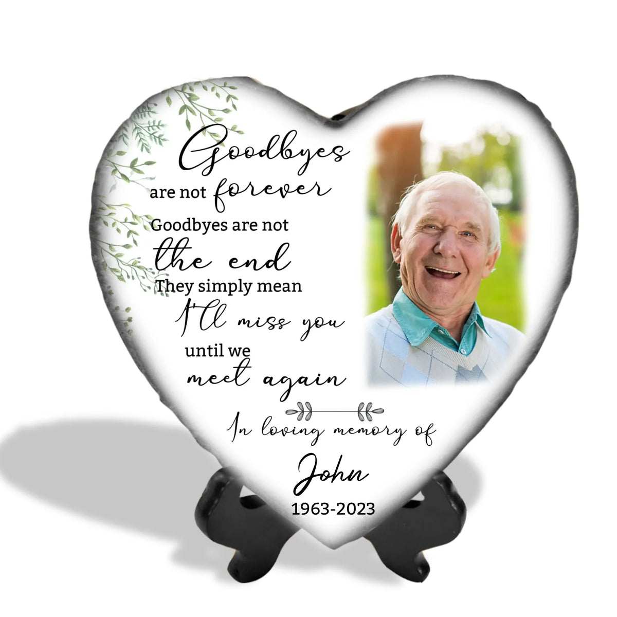 Goodbyes Are Not Forever - Personalized Memorial Stone, Sympathy Gift