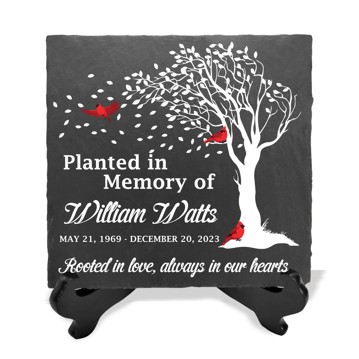 Planted In Memory Of Grandma Grandpa - Personalized Memorial Stone, Remembrance Sympathy Gift for Loss of Loved One, Loss of Mom, Loss of Dad - MS67