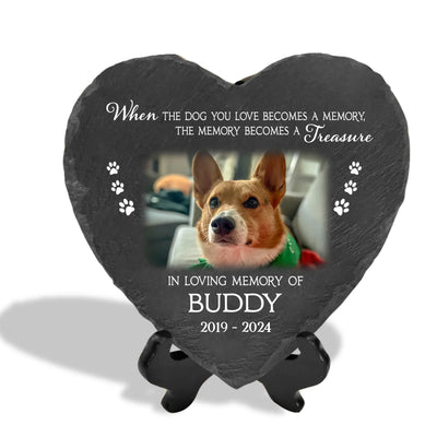 When The Dog You Love Becomes A Memory - Personalized Stone, Memorial Gift - MS99