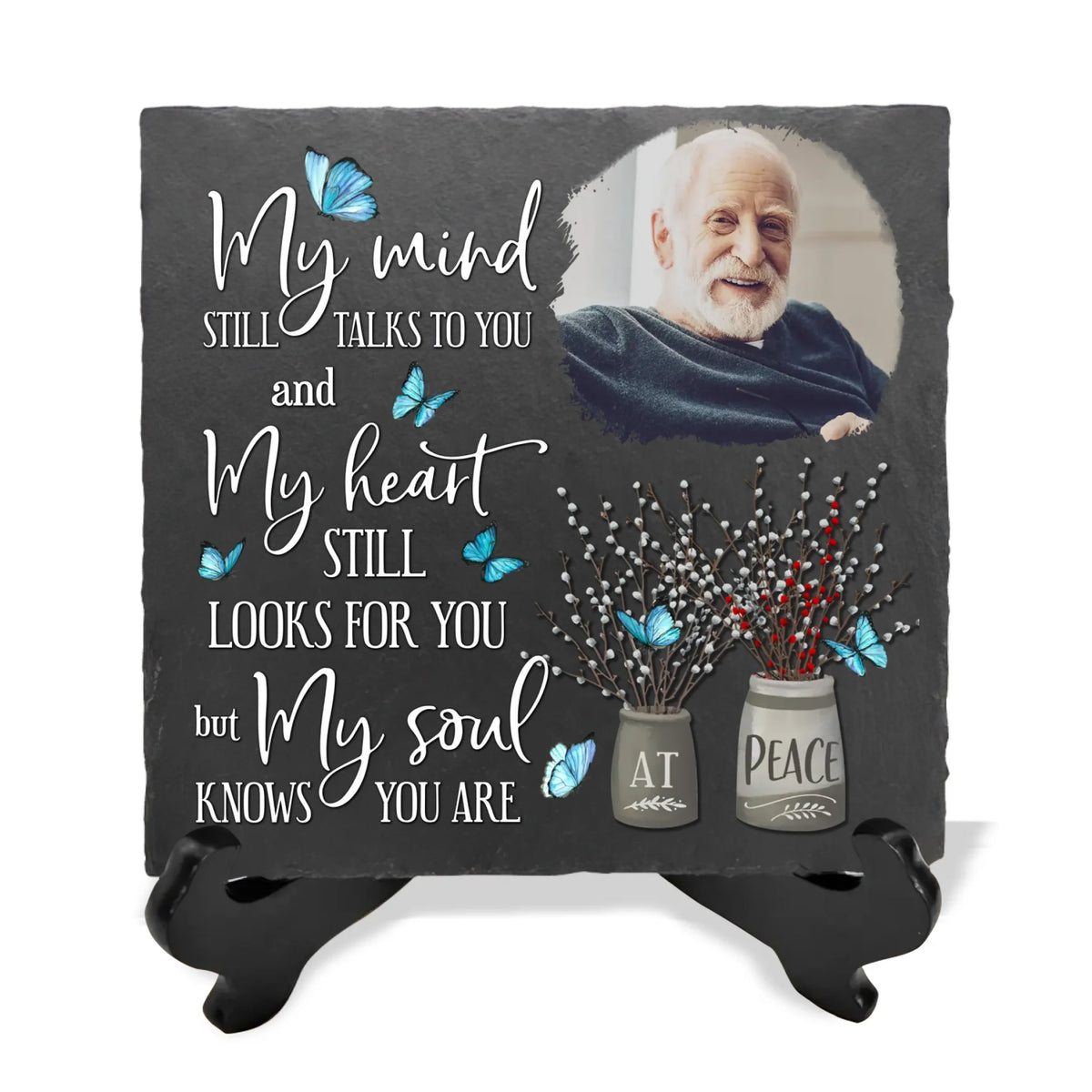 My Mind Still Talks To You And My Heart Still Looks For You - Personalized Stone - MS22TL