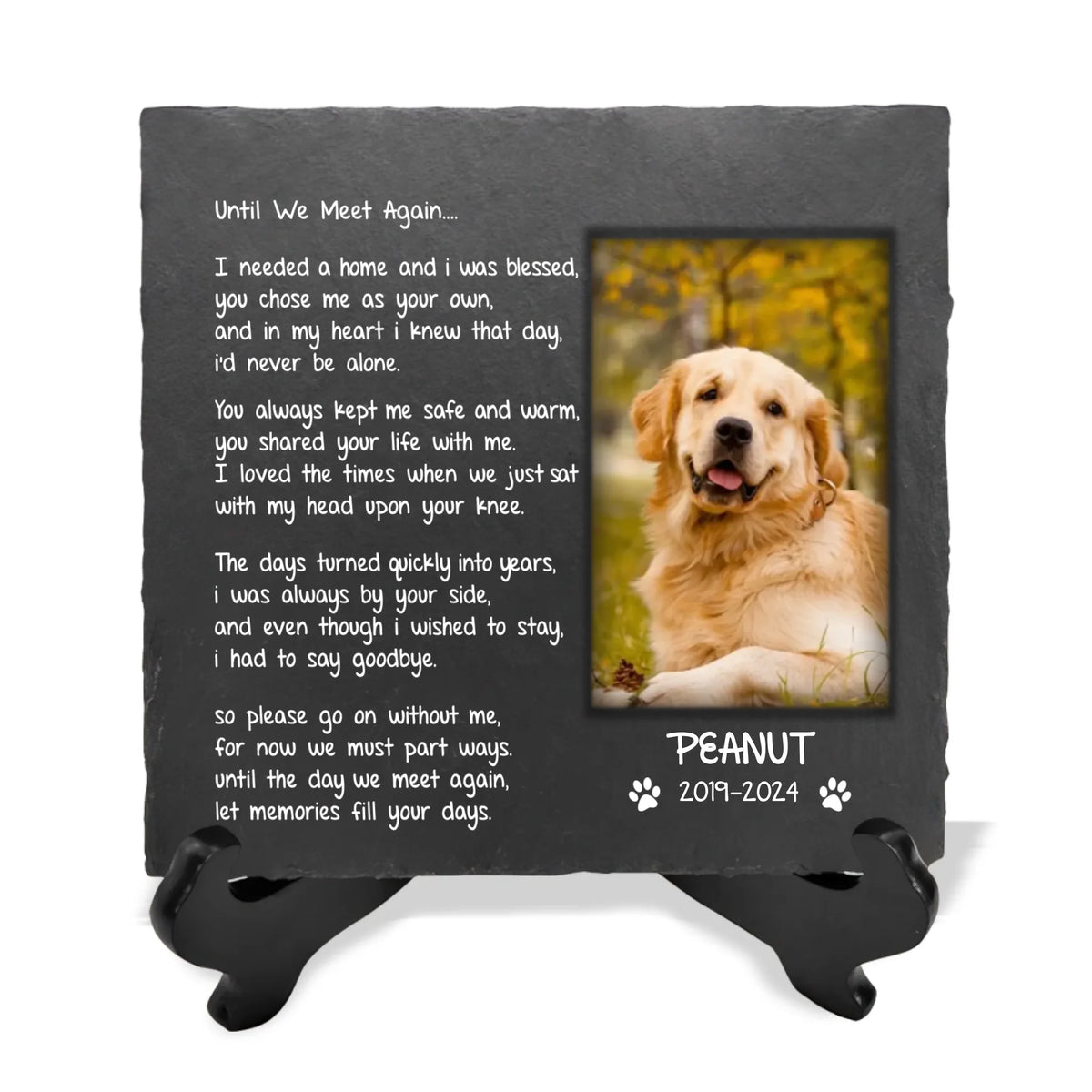 Until We Meet Again I Needed A Home And I Was Blessed - Personalized Memorial Stone - CF-MS102