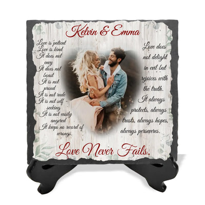 Love Is Patient Love Is Kind - Personalized Stone, Stone Gift For Couple - MS69