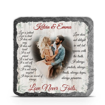 Love Is Patient Love Is Kind - Personalized Stone, Stone Gift For Couple - MS69