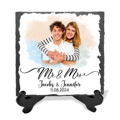 Mr & Mrs Custom Photo Couples - Personalized Stone, Gift For Couples, Gift For Him, Gift For Her -MS484TL