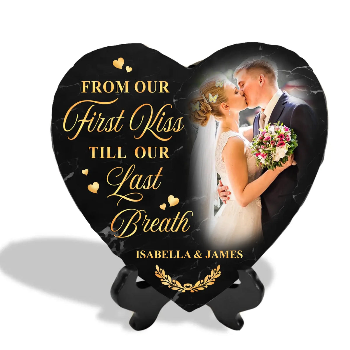 From Our First Kiss Till Our Last Breath - Personalized Stone - MS464YV