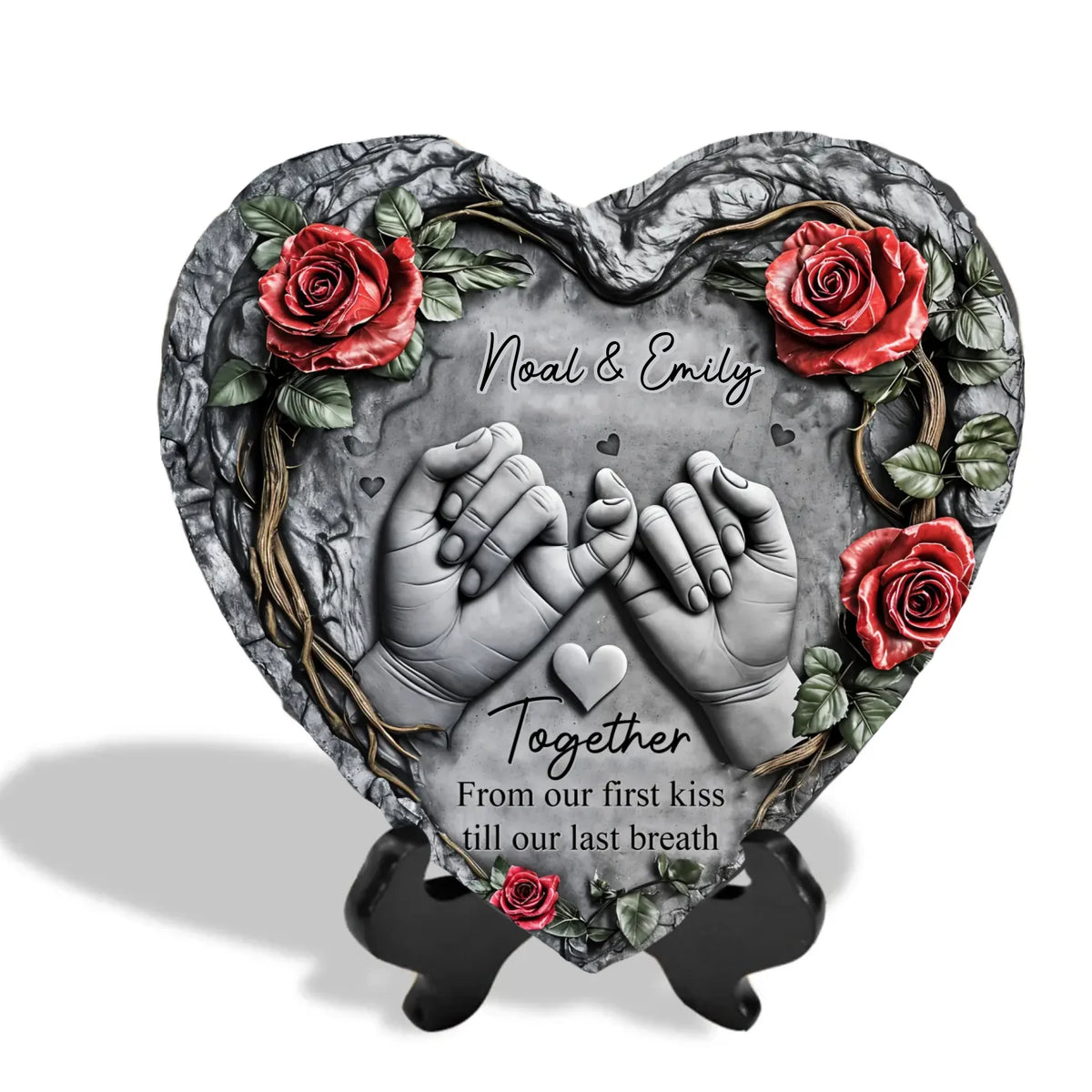Together From Our First Kiss Till Our Last Breath - Personalized Stone, Couples Gift - MS549TL