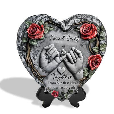 Together From Our First Kiss Till Our Last Breath - Personalized Stone, Couples Gift - MS549TL
