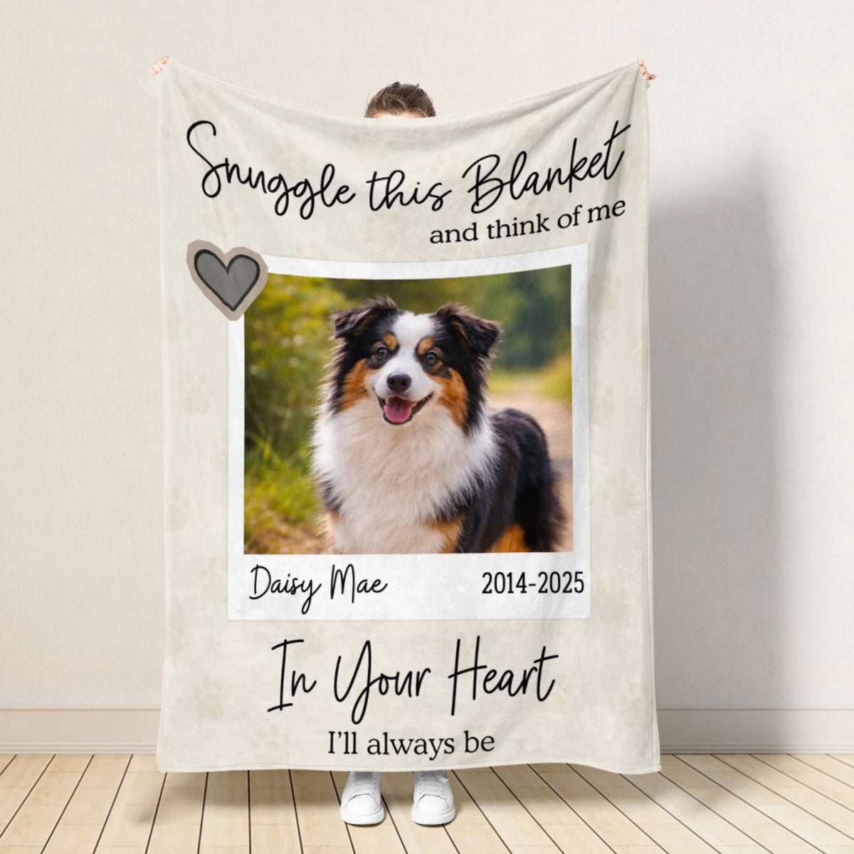 Snuggle It If You Miss Me - Personalized Blanket, Custom Name And Photo Pet Blanket, Memorial Pet Gift