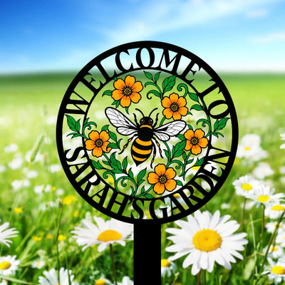 Welcome To My Garden - Personalized Plaque Stake, Gift for Gardener Housewarming