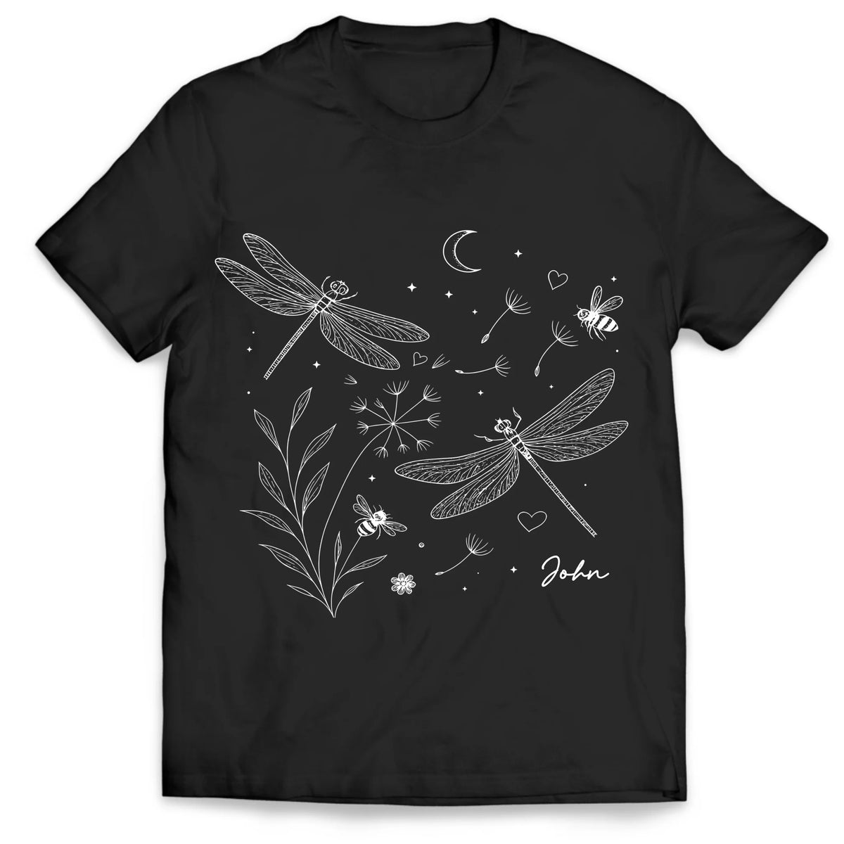 Dragonfly Kisses From Heaven – Personalized T-Shirt, In Loving Memory Gift, Memorial Gift For Loss Of Loved One