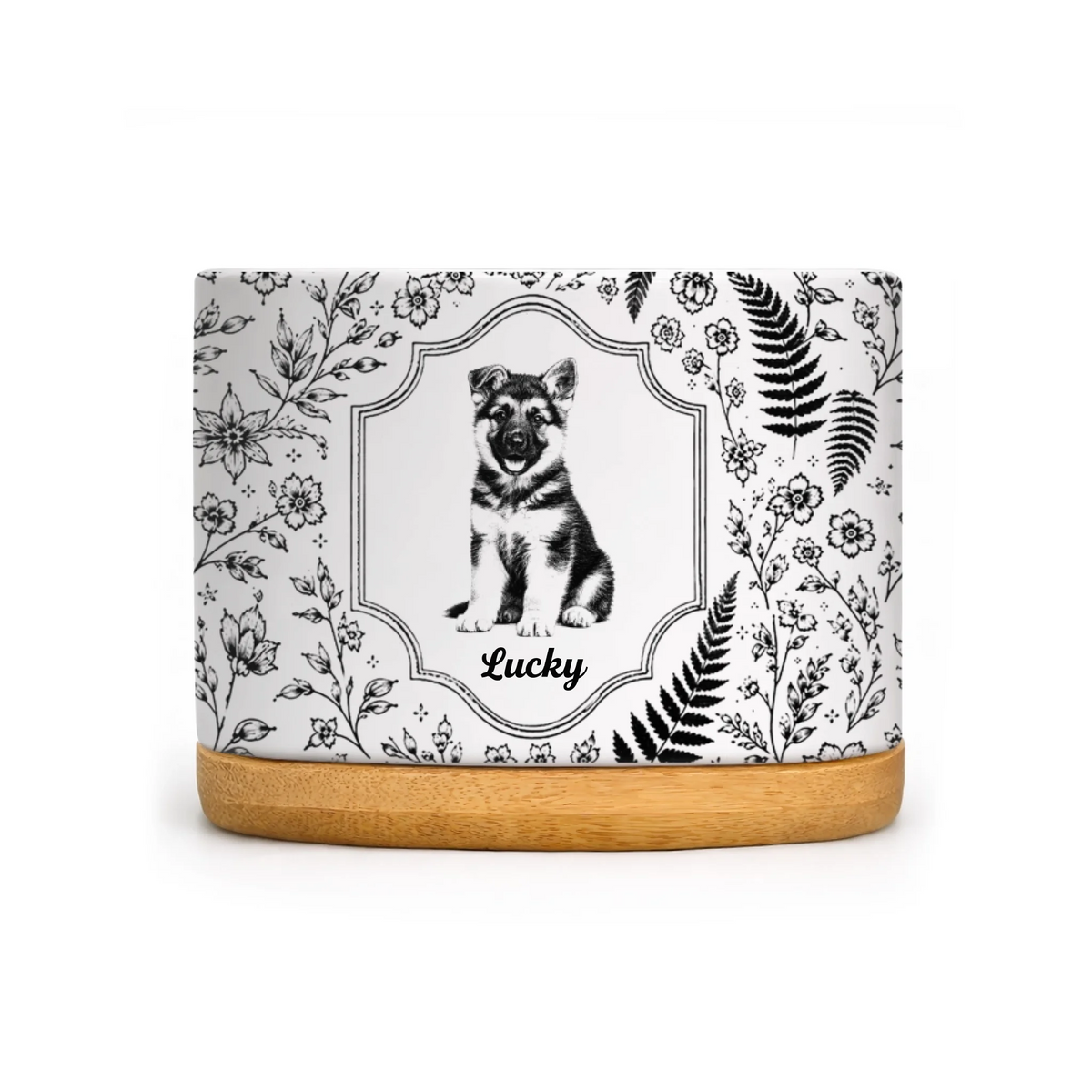 Making Memories With Paws - Personalized Plant Pot, Custom Portrait Ceramic Planter, Dog Cat Memorial Home Decor