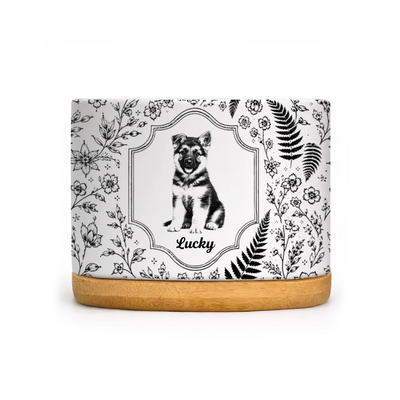 Making Memories With Paws - Personalized Plant Pot, Custom Portrait Ceramic Planter, Dog Cat Memorial Home Decor