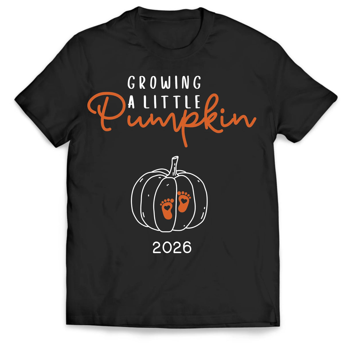 Growing A Little Pumpkin - Personalized T-Shirt, Gift For New Mom, Pregnancy Thanksgiving Shirt, Fall Pregnancy Announcement Gift