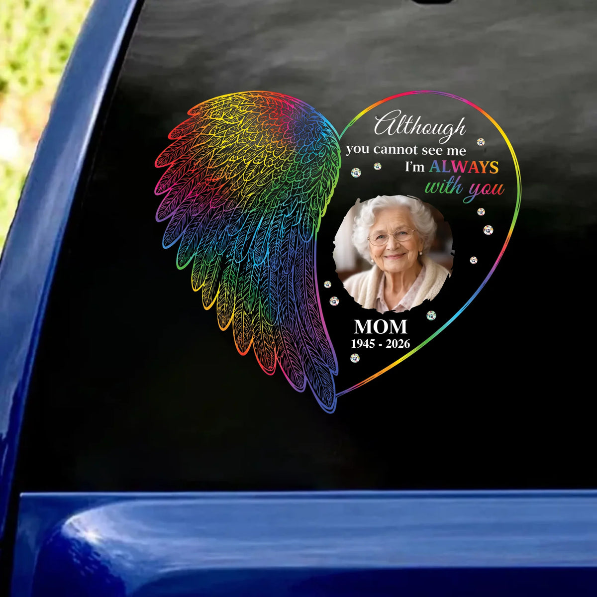Forever Beside You -  Personalized Decal, Memorial Gift For Loss Of Loved One