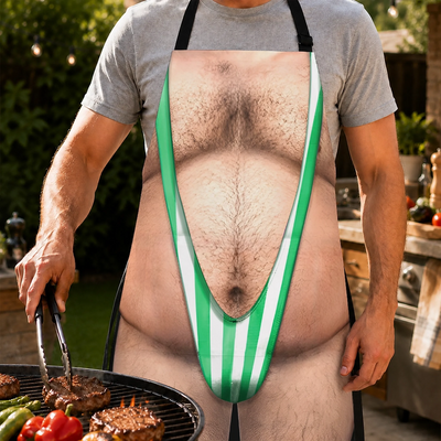 Hot Stuff On The Grill - Personalized Apron, Funny Hairy Body BBQ Gift, Funny Gift