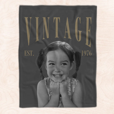 Celebrating Fifty Birthday - Personalized Blanket, Custom Name and Photo Birthday Blanket, Birthday Gifts for Her