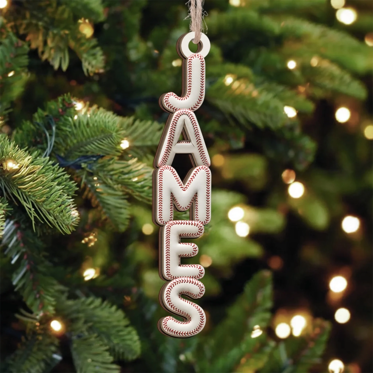 Play Hard, Celebrate Big – Personalized Wooden Ornament, Athlete Ornament For Christmas, Sport Ornament With Custom Name