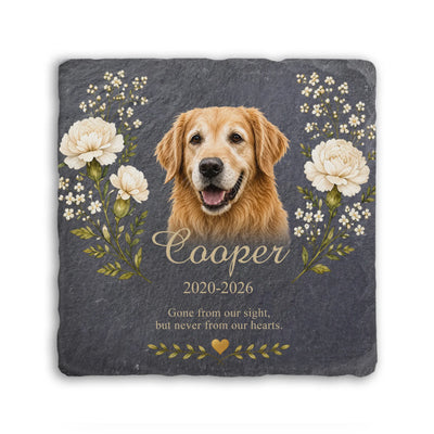 Gone From Our Sight But Never From Our Hearts - Personalized Memorial Stone, Memorial Gift For Loss Of Pet