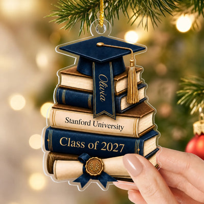 A Meaningful Gift For The Journey Ahead - Personalized Acrylic Ornament, Graduation Gift, Class Of 2027, Graduation Ornament