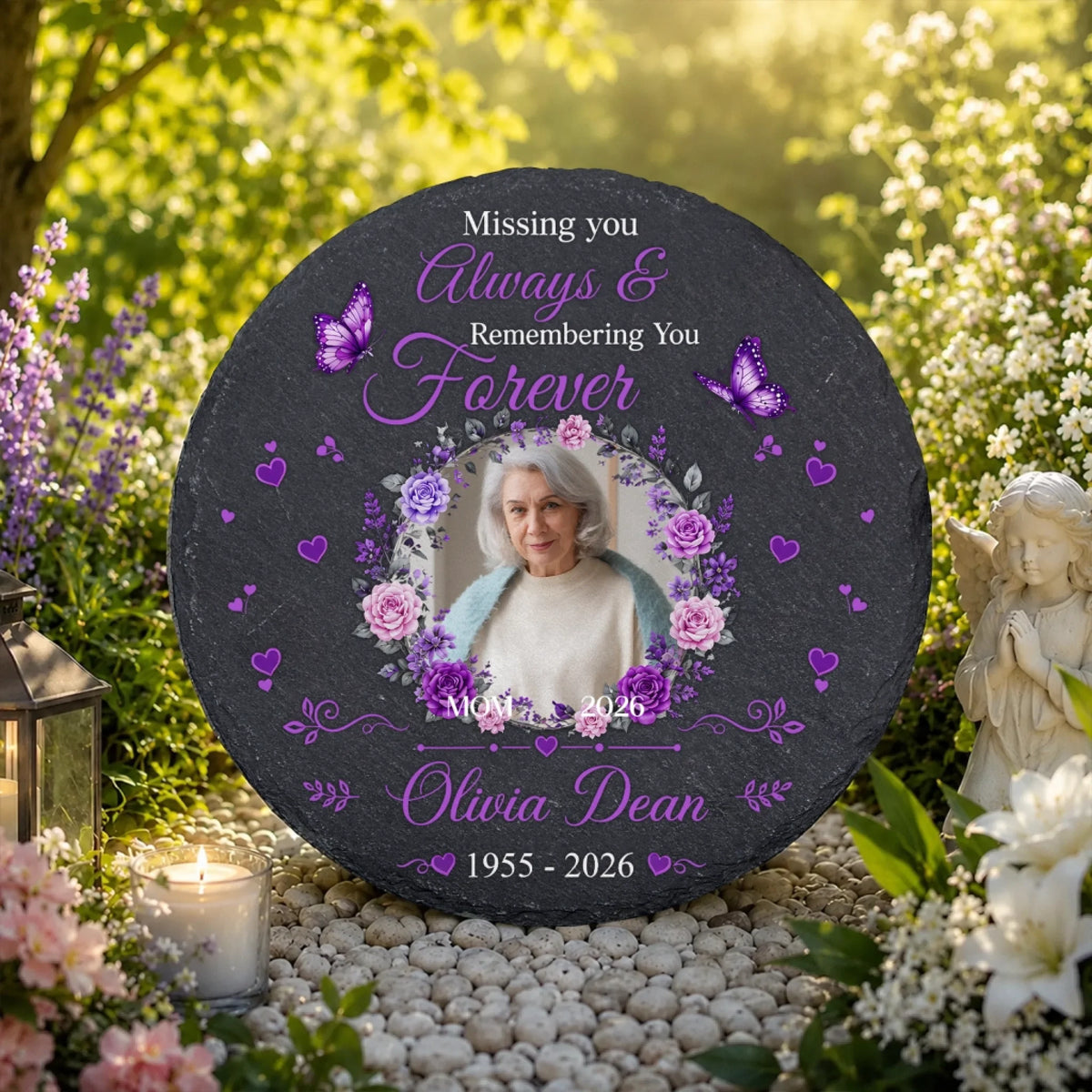 We Will Miss You So Much - Personalized Stone, Custom Photo and Name Memorial Stone, Sympathy Gift