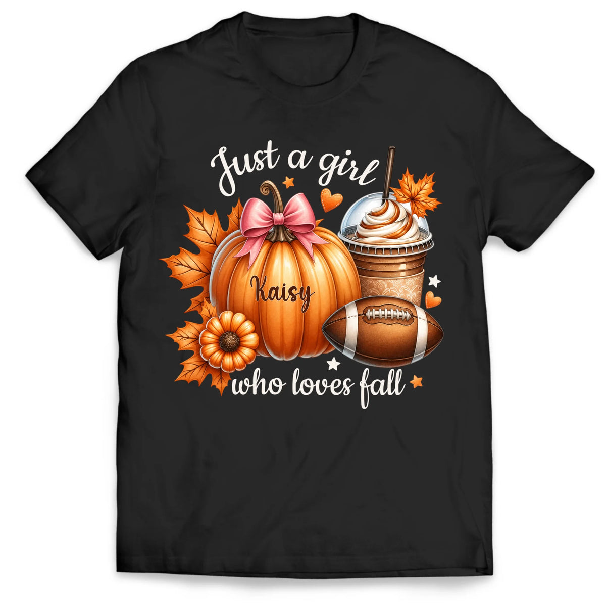 Just A Girl Who Loves Fall - Personalized T-Shirt, Gift For Girl, Fall Lovers