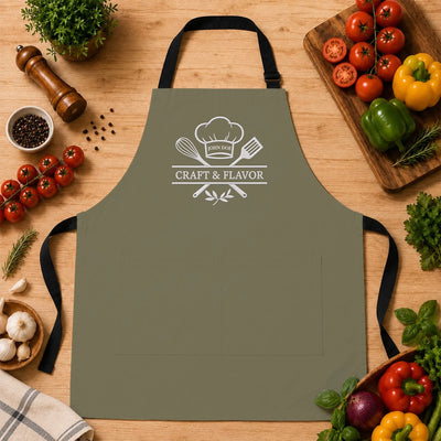 Craft & Flavor - Personalized Apron, Gift For Him, Baking Lovers Gift