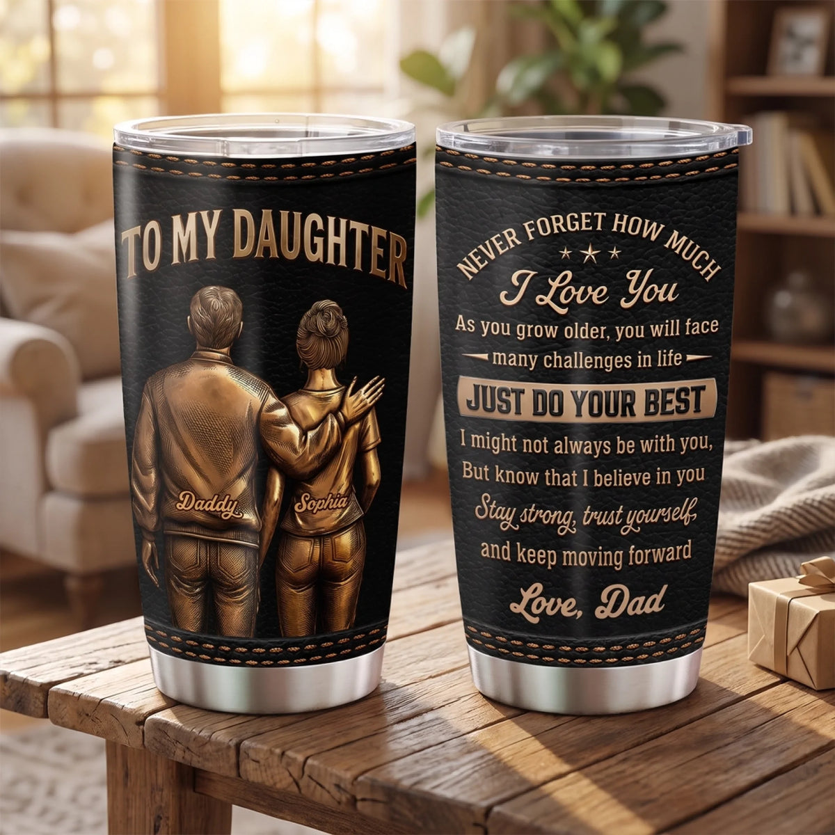 To My Daughter  I Love You - Personalized Tumbler Stainless Steel Tumbler, Gift For Daughter