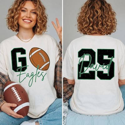 It's Football SeaSon- Personalized Shirt, Custom Football Shirt, Football Mom Shirt with Kids Name and Jersey Number, Football Season Mama Gifts